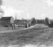 Lohmar Wasserburg, Brücke und Fährhaus um 1920