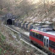 Blick auf Eisenbahntunnel zwischen Honrath und Hoffnungsthal
